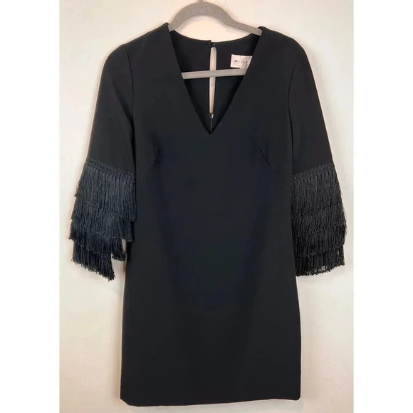 Milly “Nicole” Fringe Cuff Shift Dress - Picture 12 of 16
